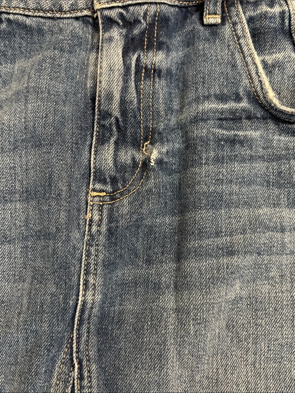 Guess Jeans Vintage Blue Denim Jean Skirt Y2K Size 25 Style W71D77D2LX0